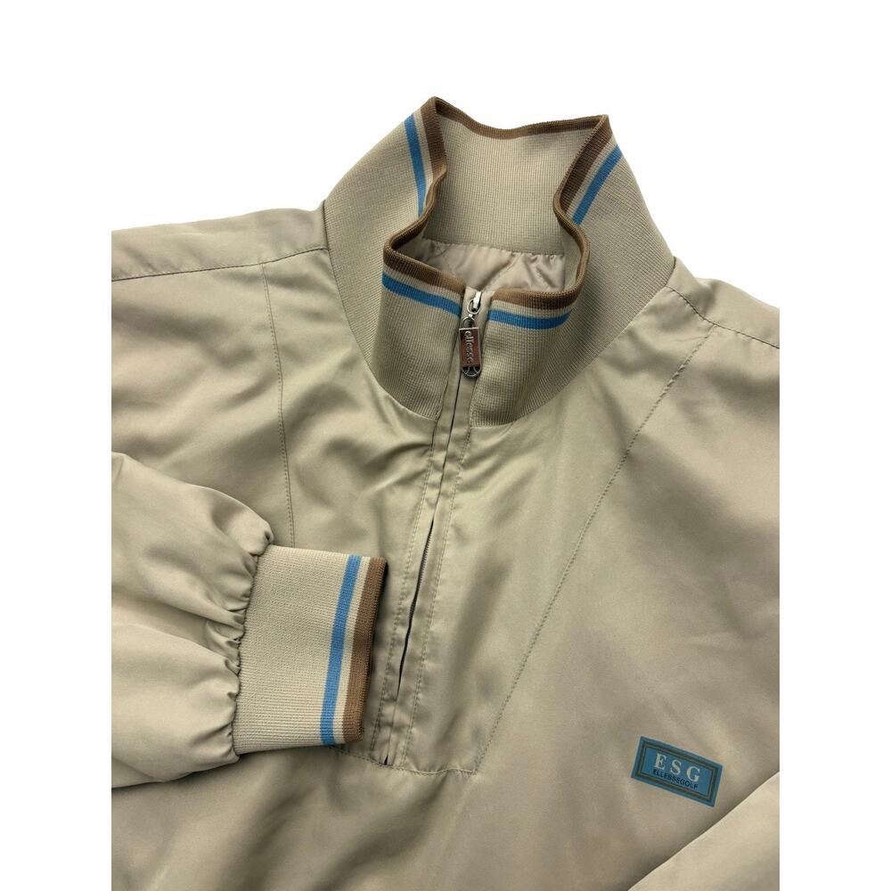 Vintage Ellesse Golf 1/4 Zip Puffer Jacket Men’s Size 105 (Large) Beige Quilted